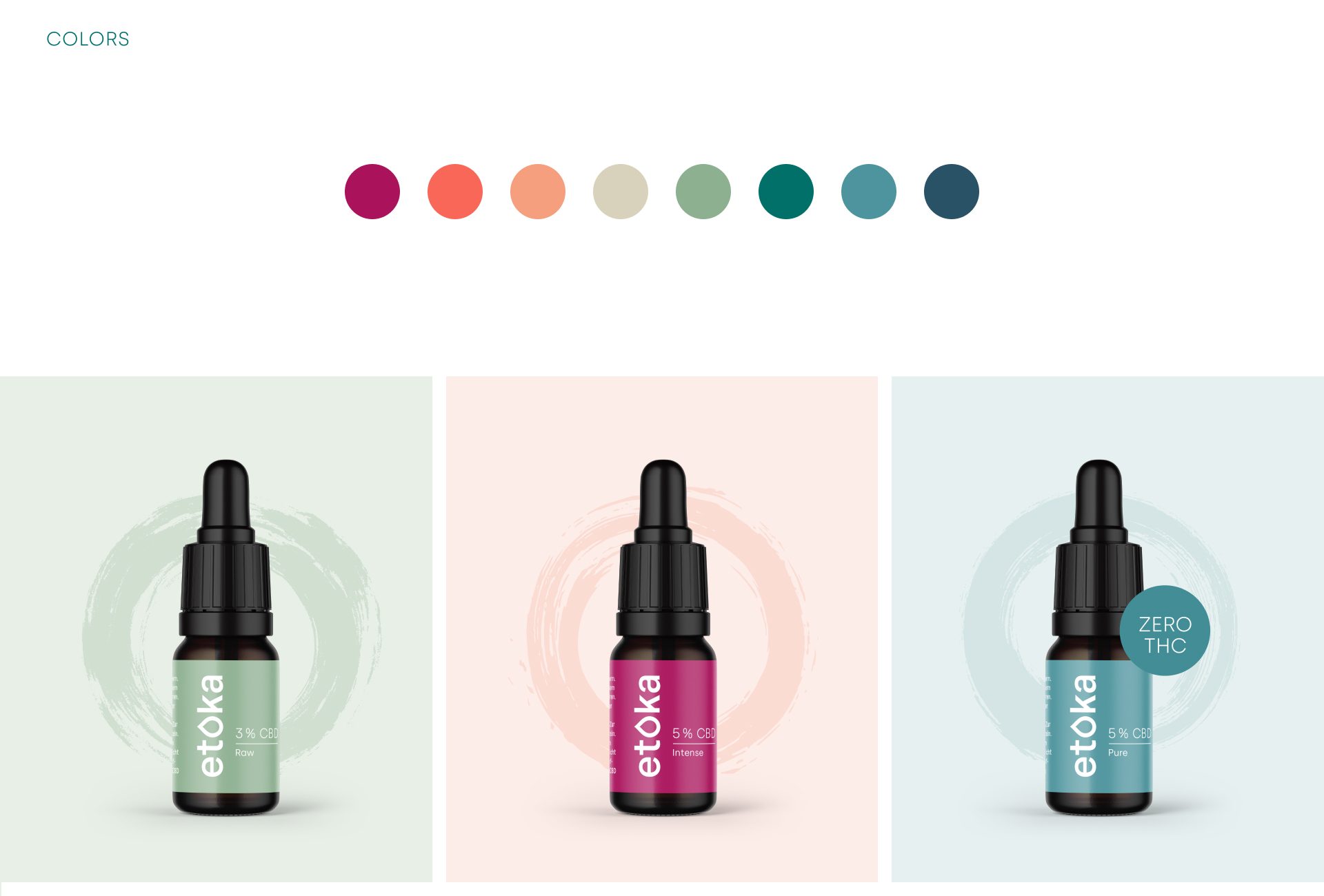 etoka packaging design for CBD hemp extracts