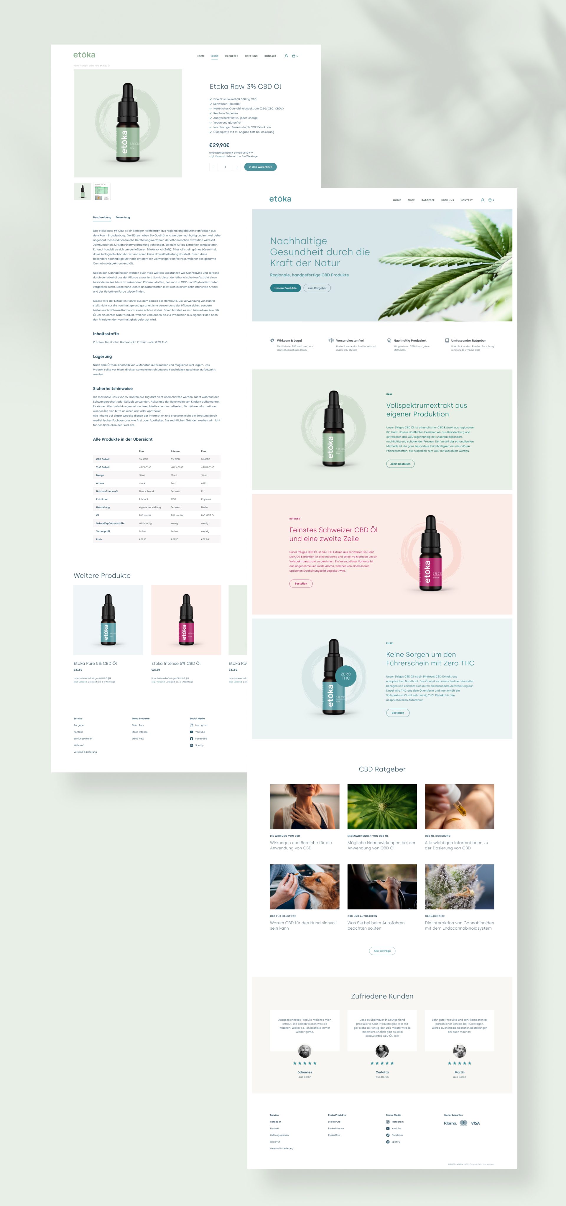 etoka website and UI design